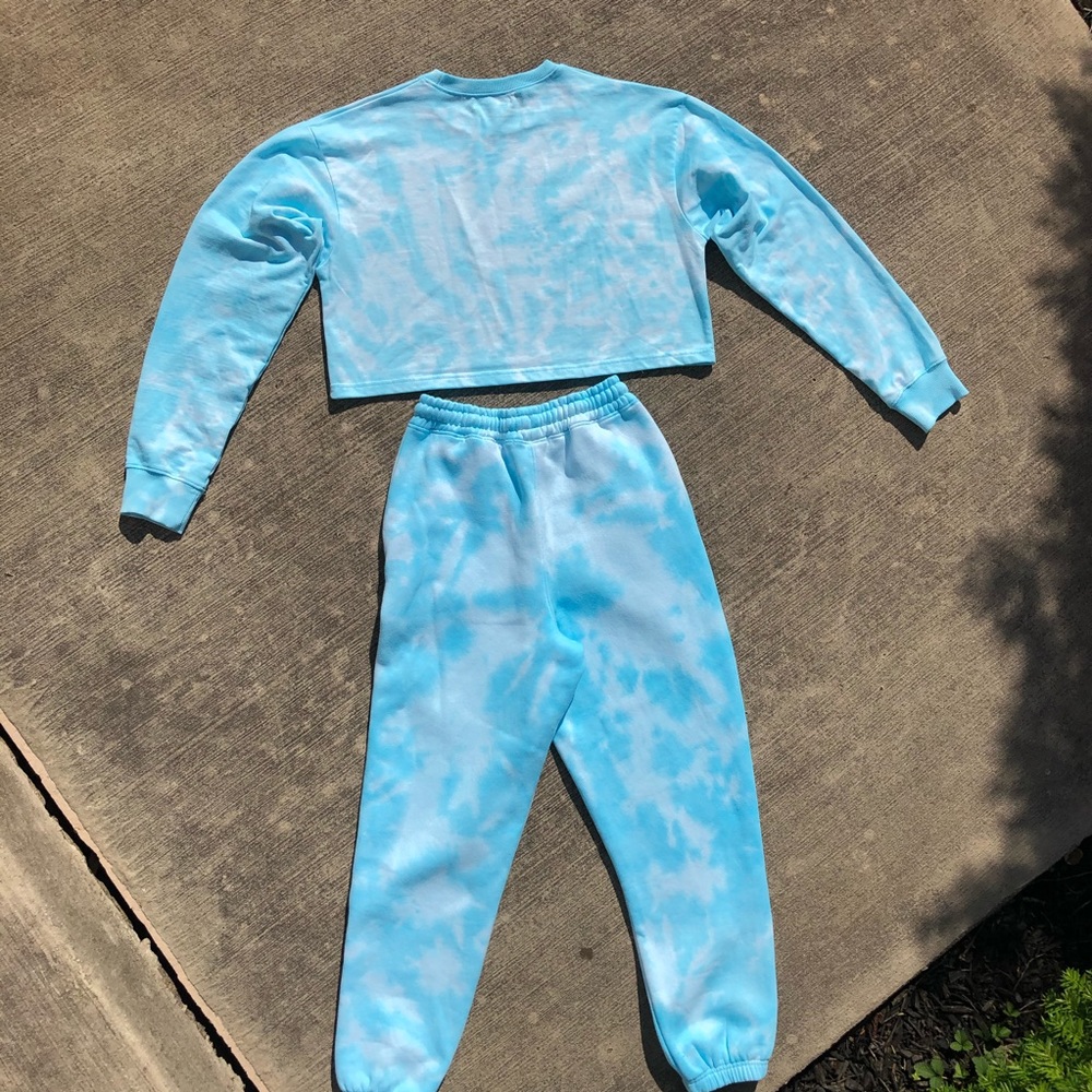 Custom dyed tie dye sweats top/bottom set - Picture 6 of 9